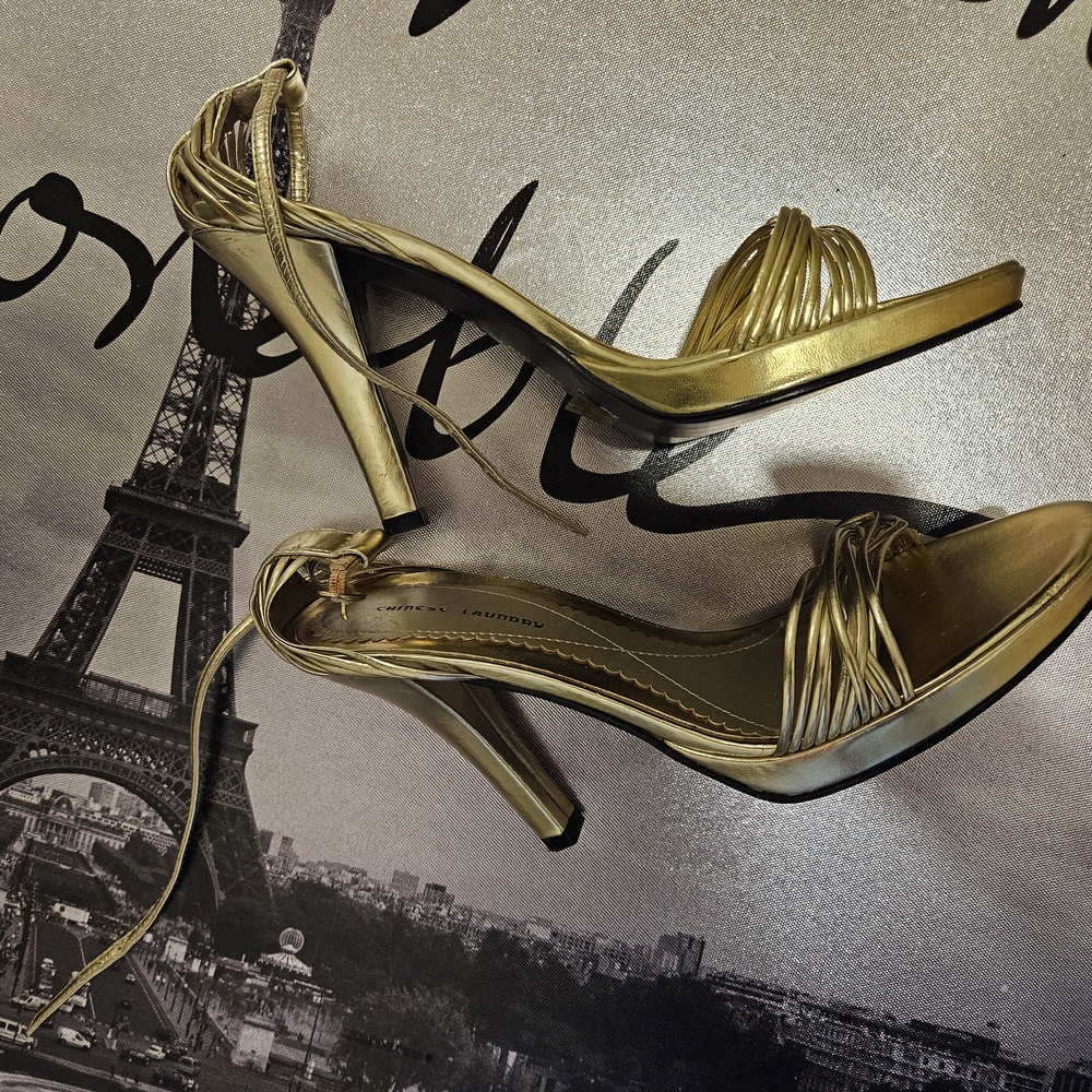 Elegant Gold Stilettos